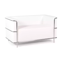 Torino 2-istuttava sohva eko-nahkaa ja kromattua terästä 🛋️ - Mobelarium