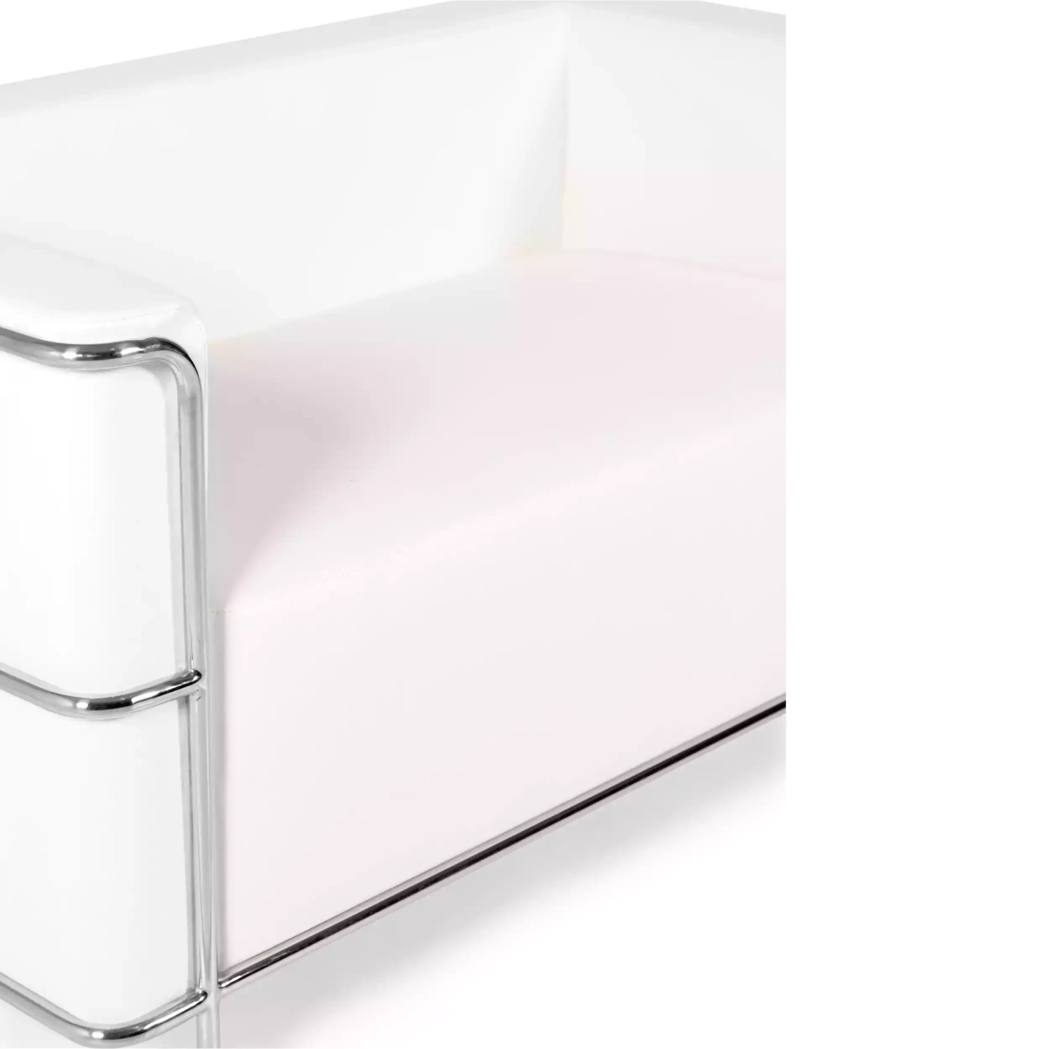 2-osobowa sofa Torino z ekoskóry i chromowanej stali 🛋️ - Mobelarium