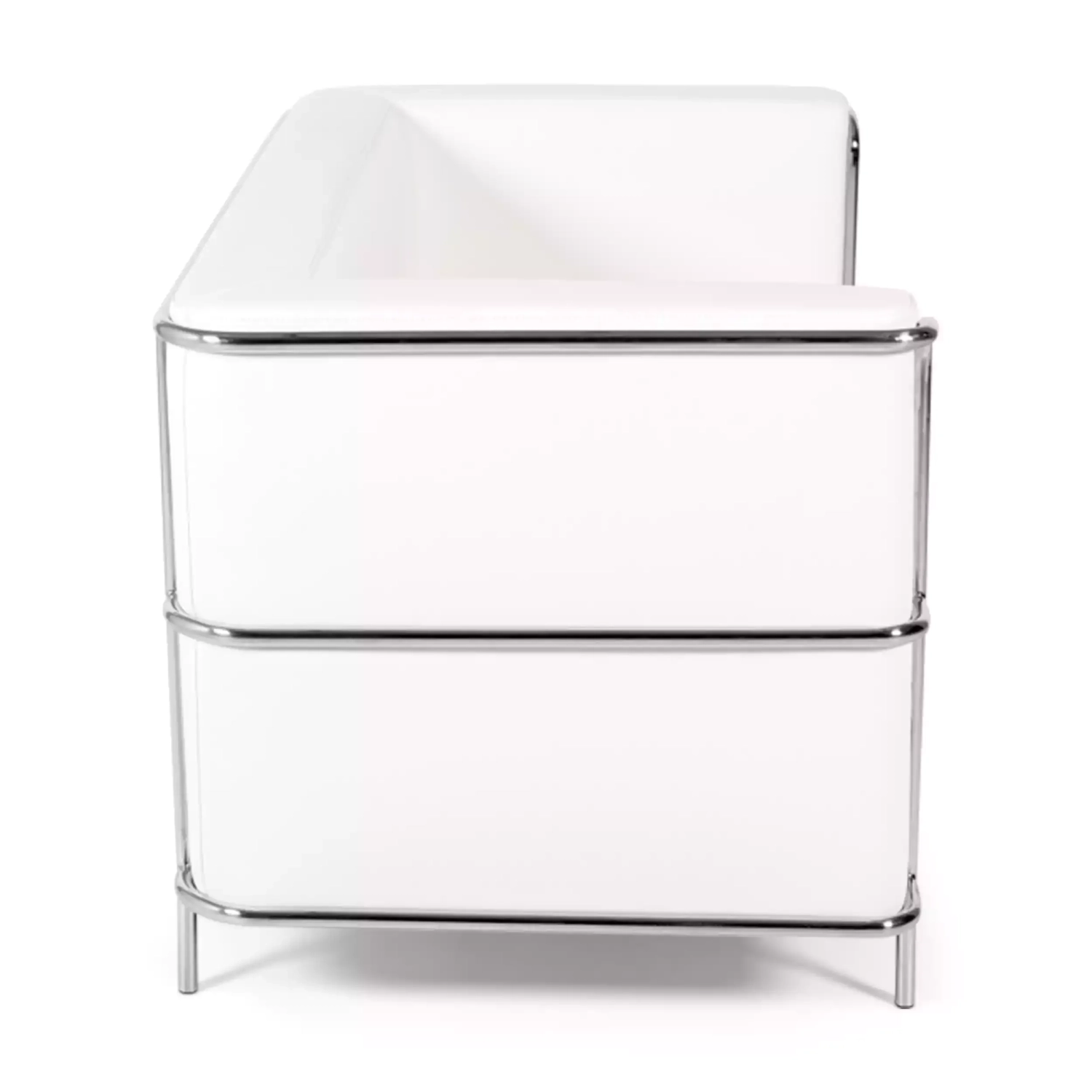 Torino 2-sitssoffa i ekoläder och förkromat stål 🛋️ - Mobelarium
