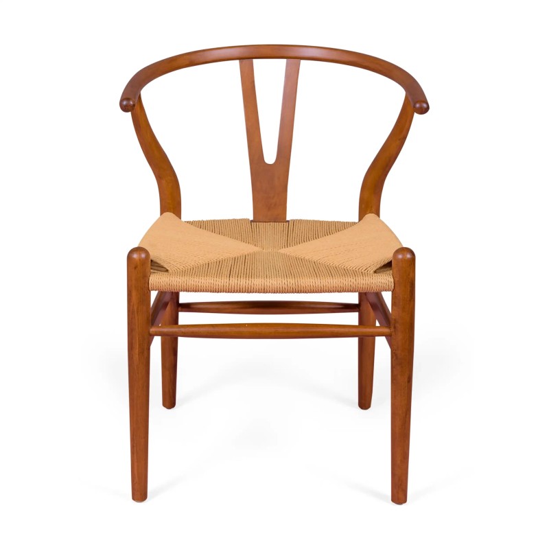 Réplica silla Wishbone CH24 en madera de Nogal oscura del diseñador Hans J. Wegner