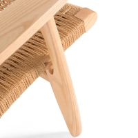 Cadeirão Catani CH25 | Design escandinavo em freixo e corda natural