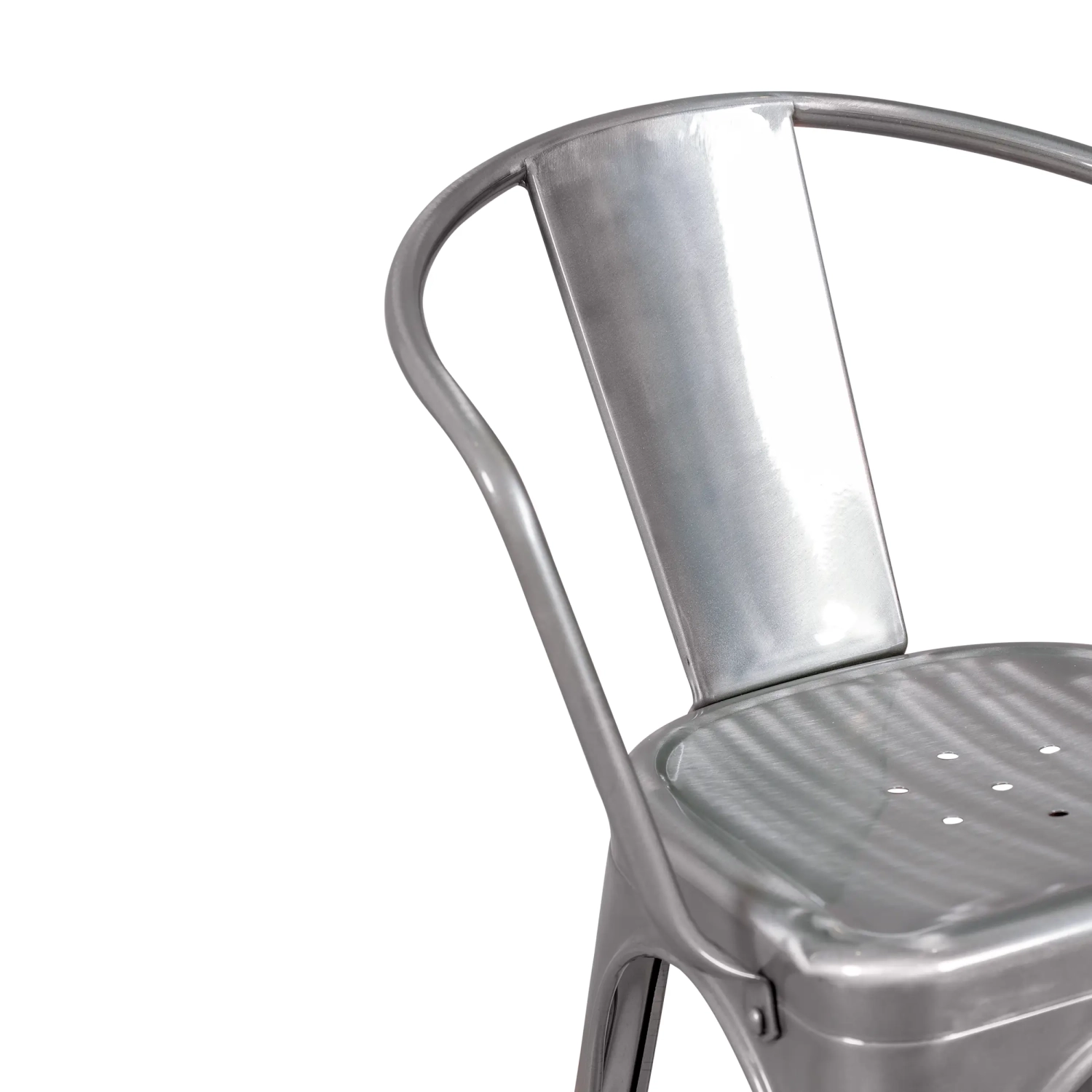 Chaise en métal Bistro avec accoudoirs - Empilable et robuste Meubles Concept