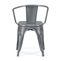 Metallstol Bistro med armstöd - Stapelbar och robust Mobelarium