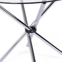 Kulatý skleněný stůl 80 cm | Moderní design do kuchyně a jídelny