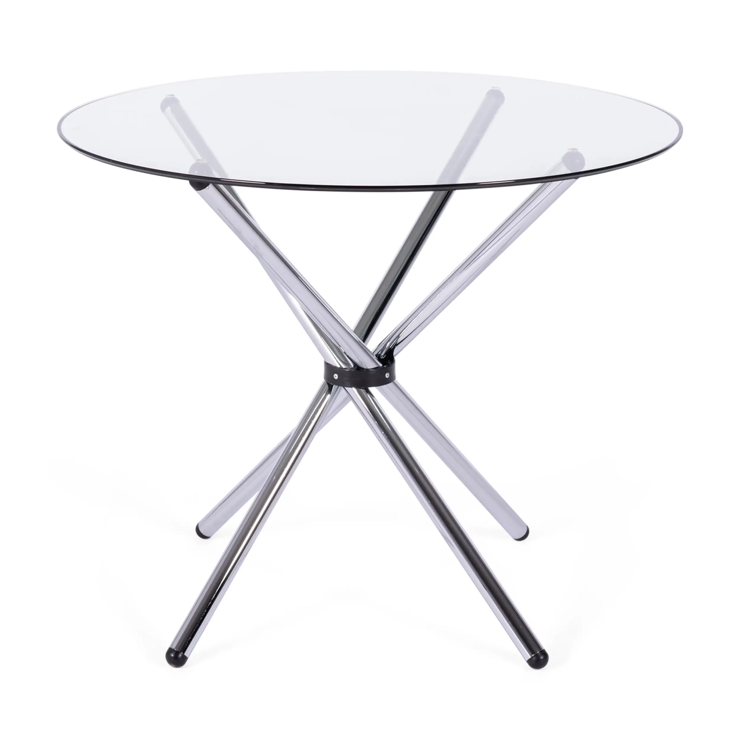 Table ronde en verre 80 cm | Design moderne pour cuisine et salle à manger