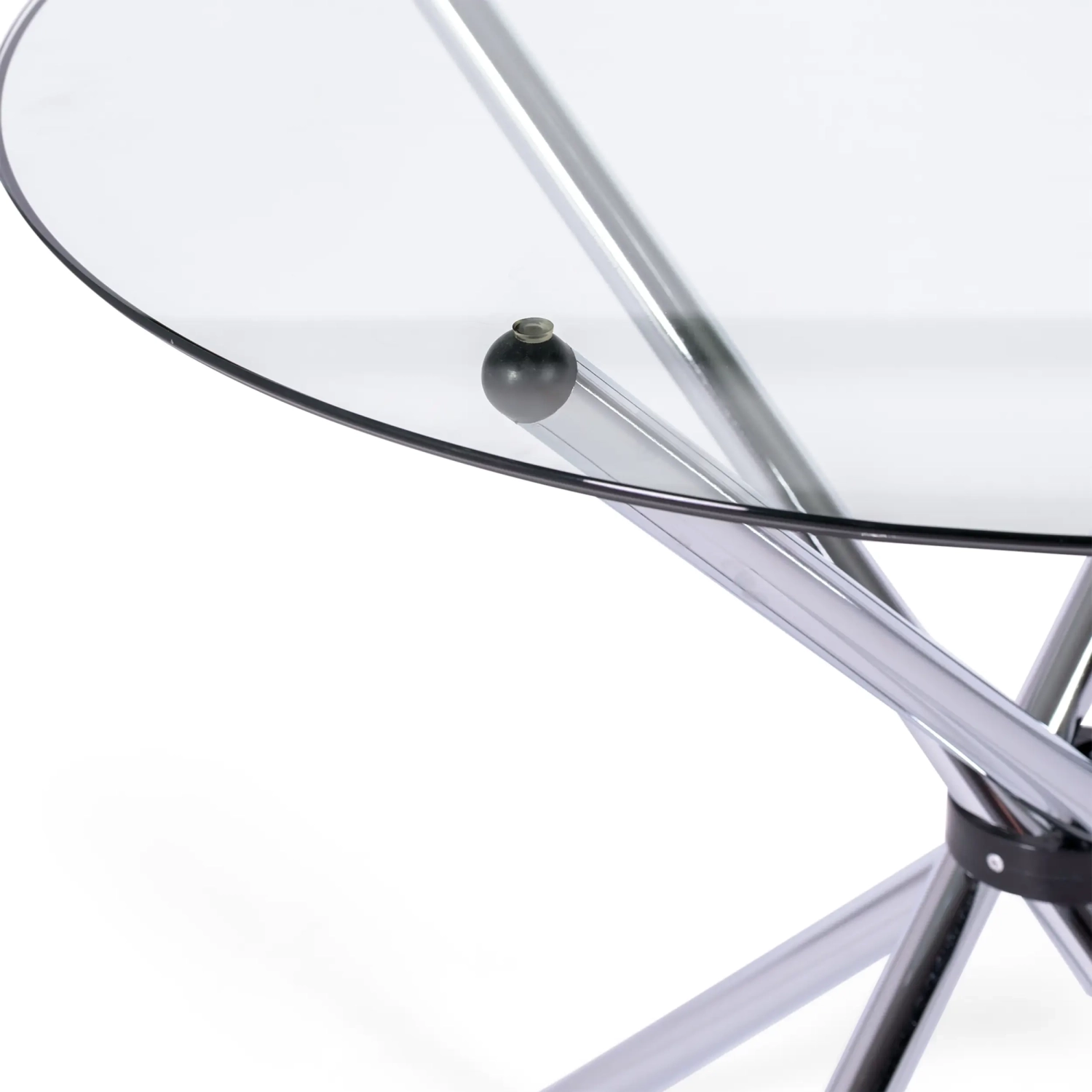 Mesa Redonda de Cristal 80 cm | Diseño Moderno para Cocina y Comedor