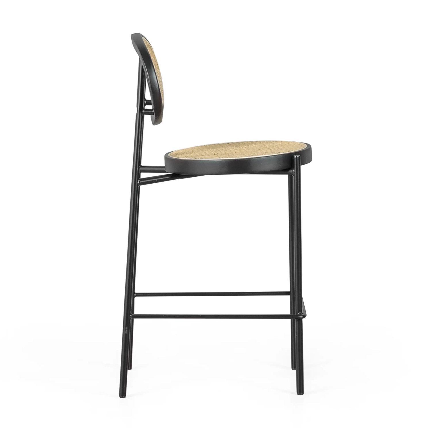 Stołek Vintage Bar Preston Rattan Naturalny 65 cm - Mobelarium