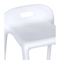 Hocker design Didi 45 cm Weiß | Minimalistisches und leichtes Design