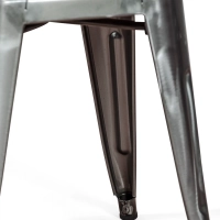 Stolička Metalické Bistro 45 cm | Industriální styl stohovatelný