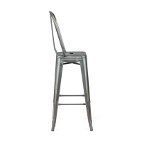 Tabouret Métallique avec dossier - Chaises et tabourets industriels