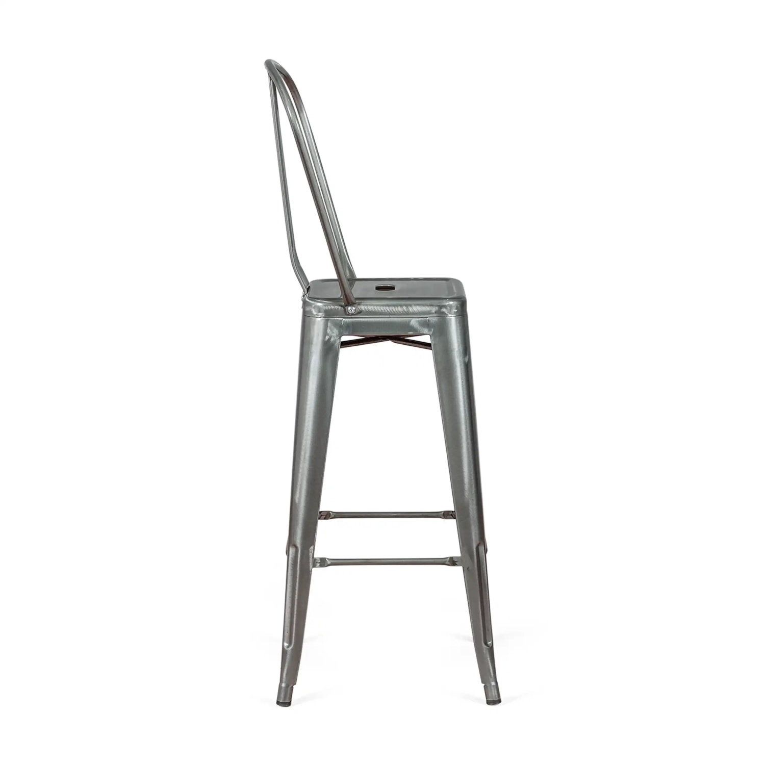 Tabouret Métallique avec dossier - Chaises et tabourets industriels