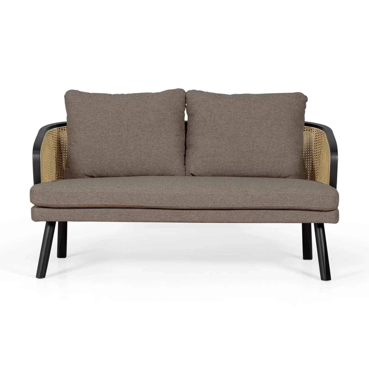 Sofá Loveseat de 2 Plazas Leeds en Ratán Natural | Estilo Vintage Nórdico