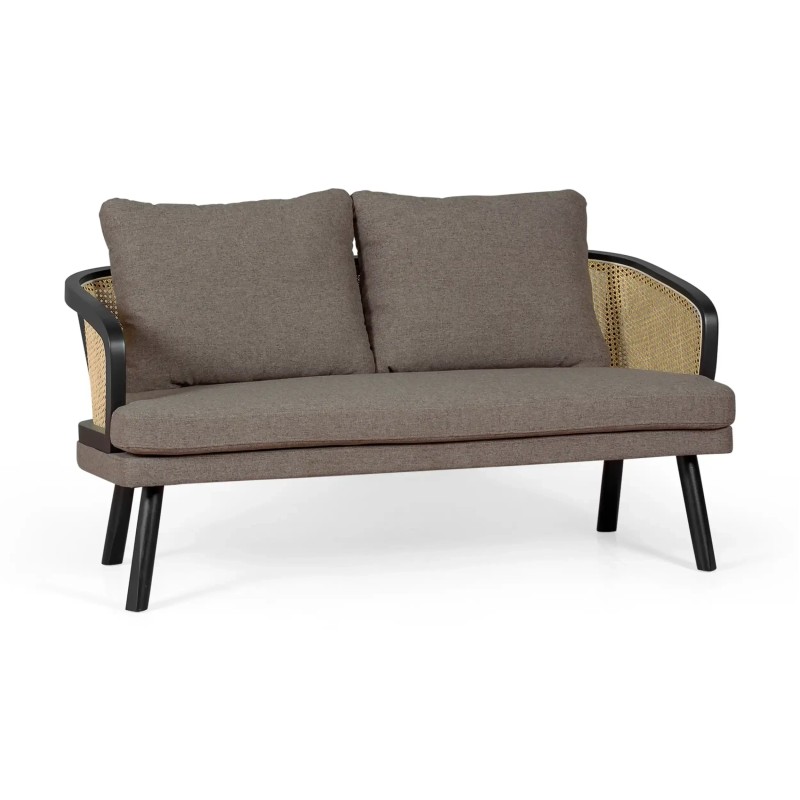 Canapé 2 places Loveseat Leeds en rotin naturel | Vintage Style Scandinave