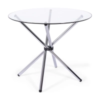 Pyöreä lasipöytä 80 cm | Moderni muotoilu keittiöön ja ruokasaliin