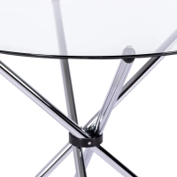 Okrągły szklany stół 80 cm | Nowoczesny design do kuchni i jadalni