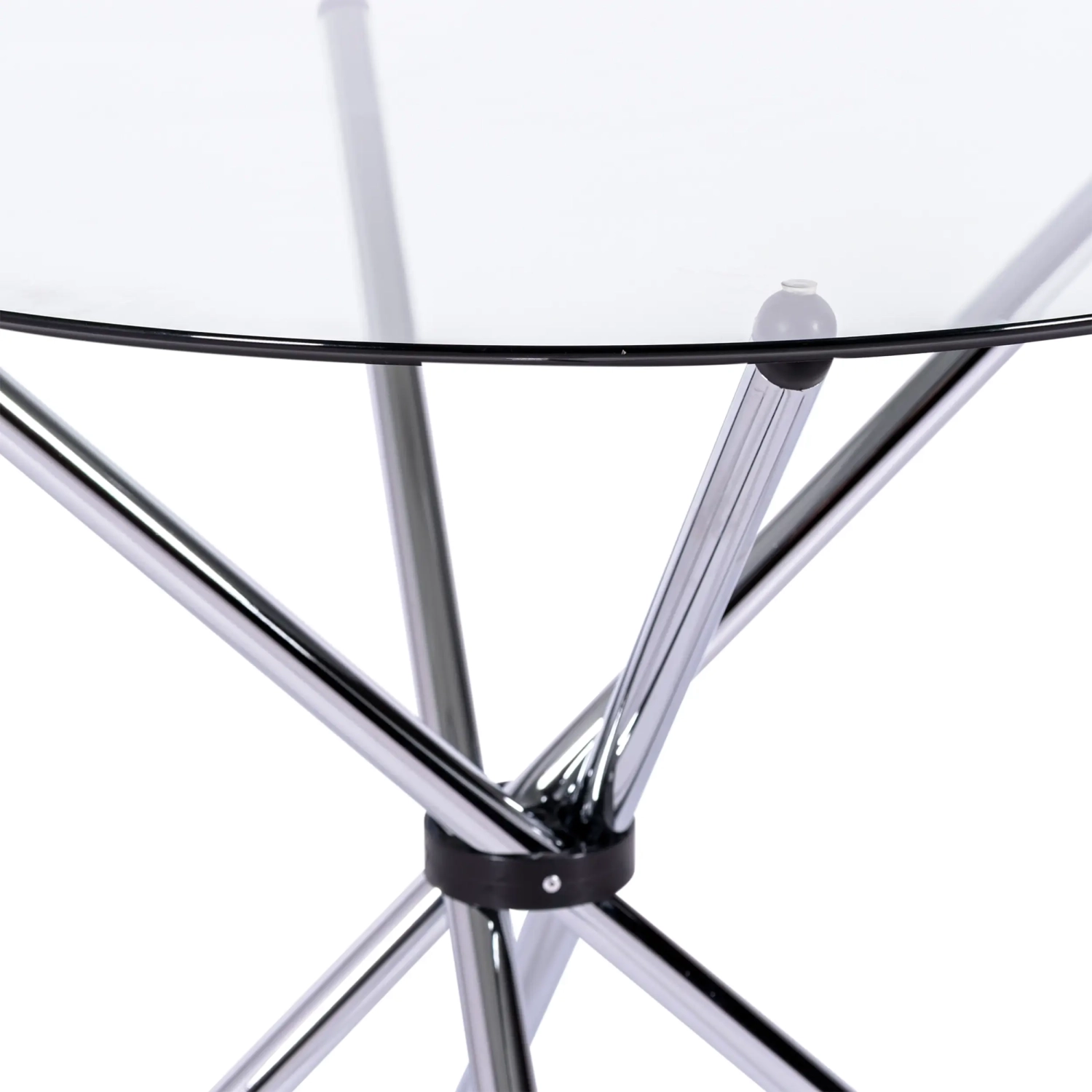 Table ronde en verre 80 cm | Design moderne pour cuisine et salle à manger
