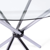 Okrągły szklany stół 80 cm | Nowoczesny design do kuchni i jadalni