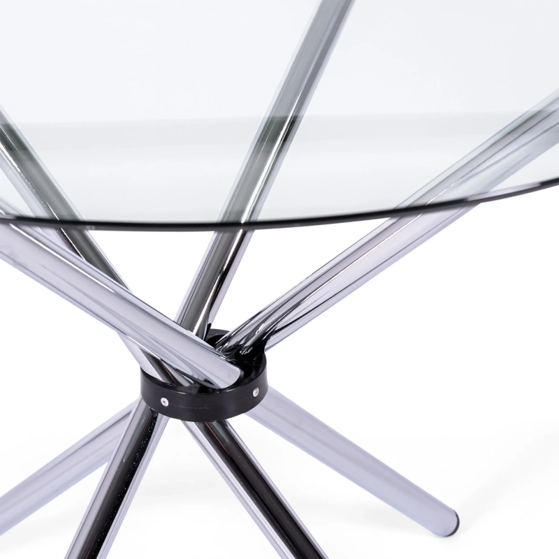 Runt glasbord 80 cm | Modern design för kök och matsal