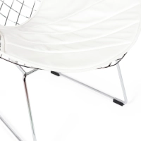Replica Diamond chair in chromed steel and leatherette cushion - Bertoia Collection