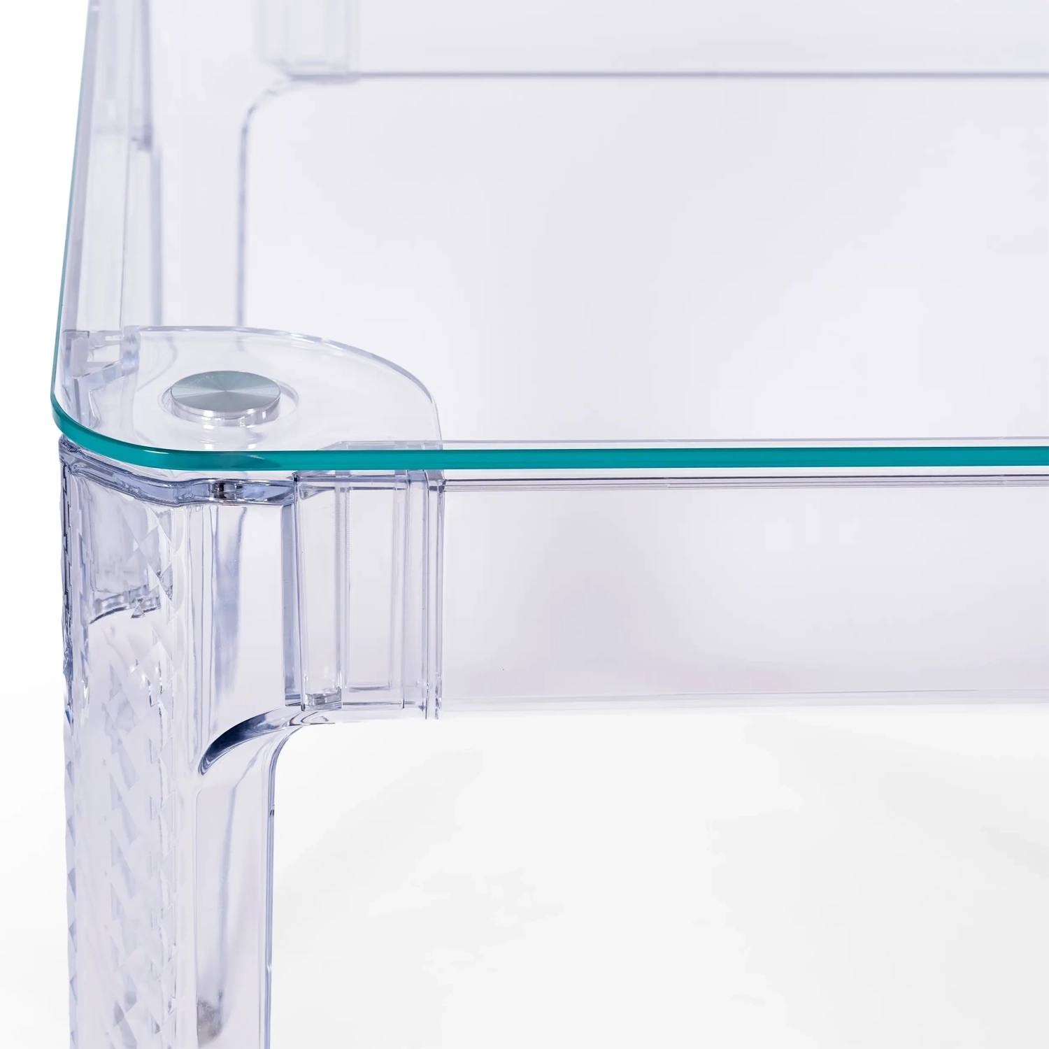 Mesa de Comedor Cuadrada Ghost 80 cm | Diseño Transparente y Moderno