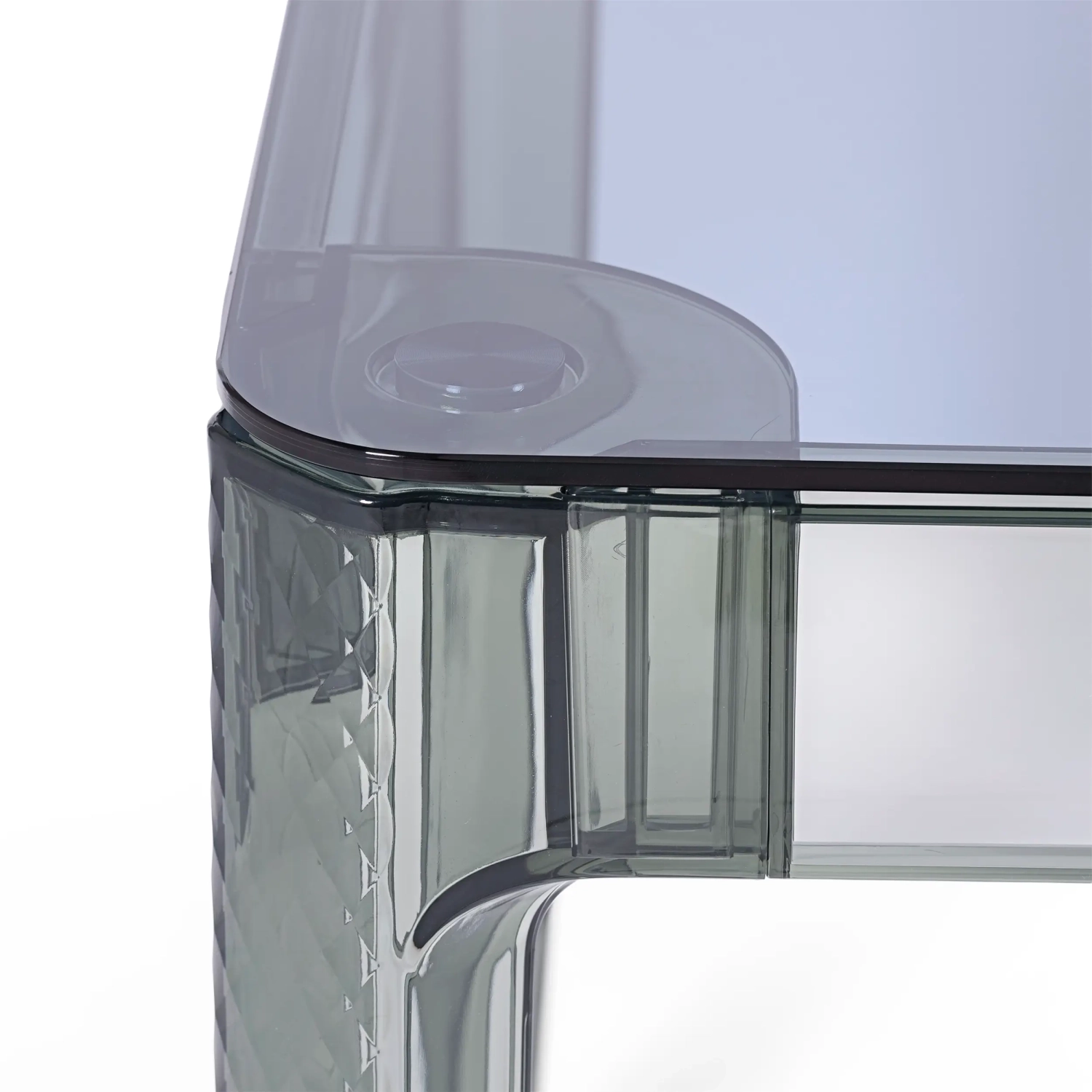 Mesa de jantar quadrada Ghost 80 cm : Design moderno transparente