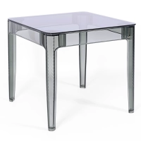 Ghost Square Dining Table 80 cm : Transparent Modern Design
