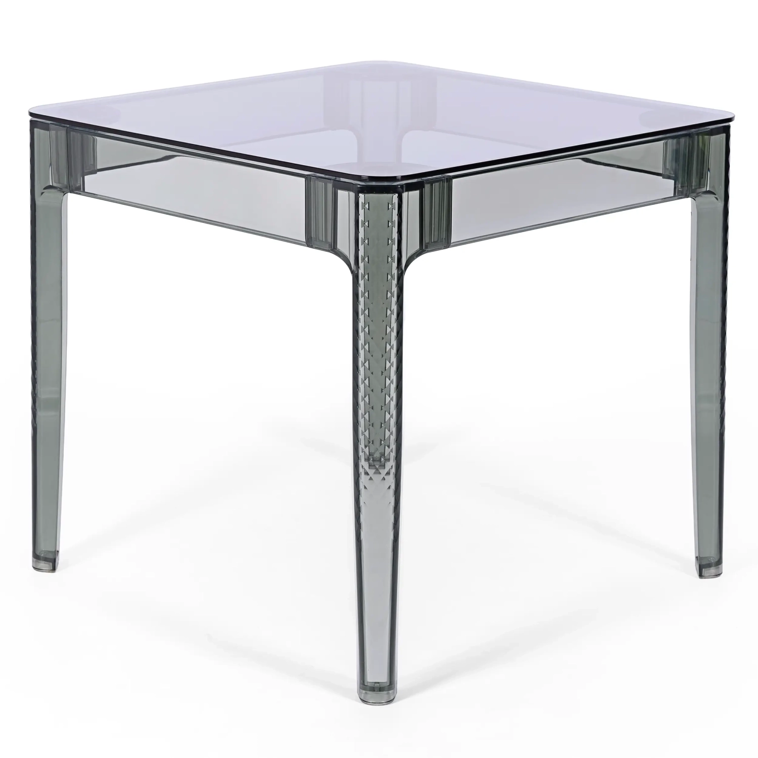 Mesa de jantar quadrada Ghost 80 cm : Design moderno transparente