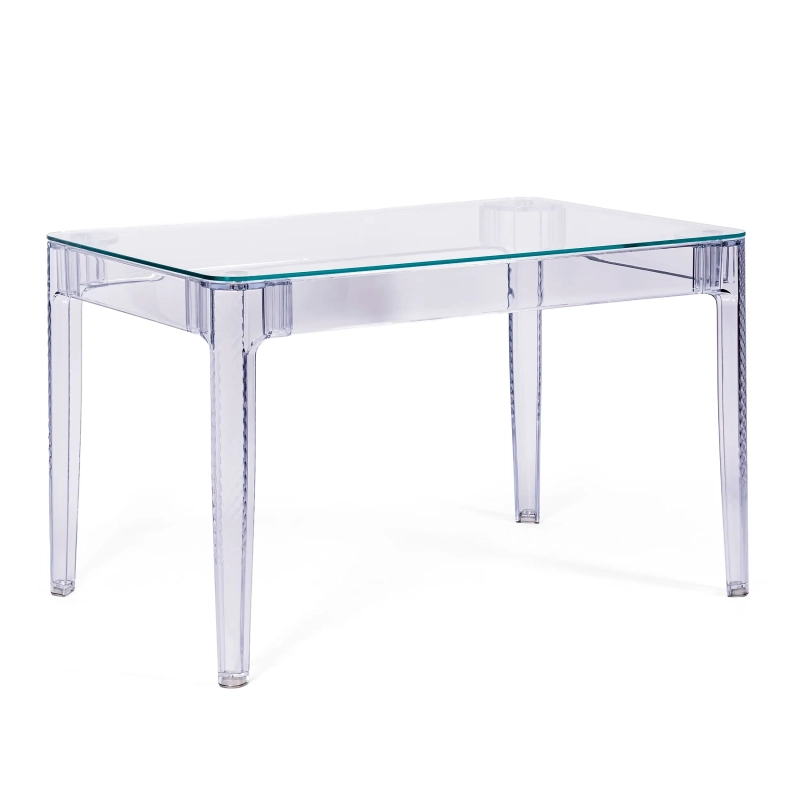 Ghost Rechthoekige Eettafel 120x80 cm | Transparant en Modern Ontwerp
