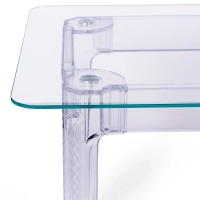 Ghost Esstisch 140x80 cm | Modernes Transparentes Design