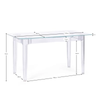 Ghost Esstisch 140x80 cm | Modernes Transparentes Design