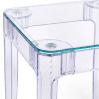 Ghost Square Table 60x60 cm | Transparent och minimalistisk design