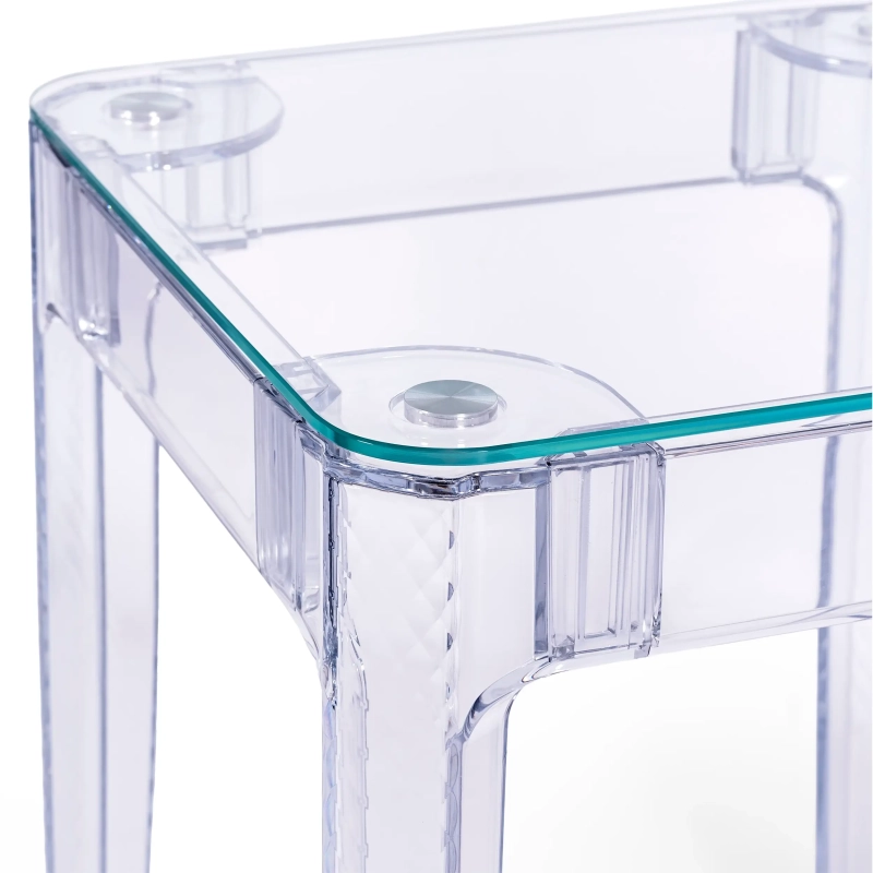 Ghost Square Table 60x60 cm | Transparent et design minimaliste