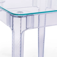 Ghost Square Table 60x60 cm | Transparent et design minimaliste