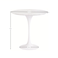Inspiration Beistelltisch Tulip Side Carrara Marmor Ø50 cm | Mobelarium