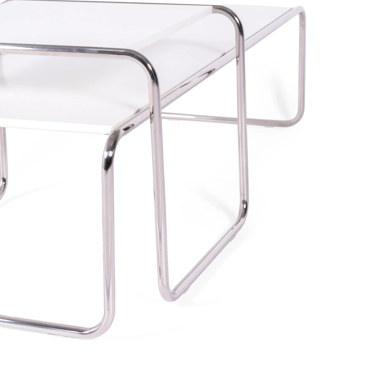Set di tavolini d'ispirazione Laccio Breuer | Bauhaus Design | Tavolini da caffè e laterali