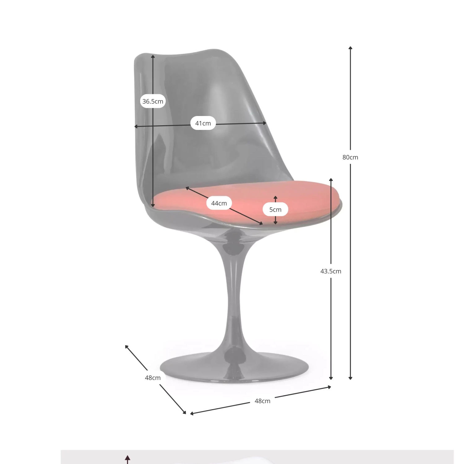 Replika tulipánové židle - Designové židle s polštářem - Designový nábytek