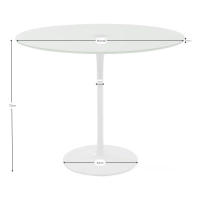Pöytä Tulip lasipöytä 90 cm | Moderni ja tyylikäs | Mobelarium