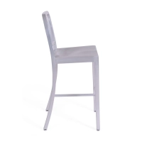 Tamborete Navi Army 66 cm em alumínio | Design industrial elegante
