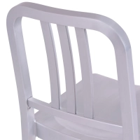 Tamborete Navi Army 66 cm em alumínio | Design industrial elegante
