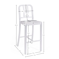 Jakkara Navi Army 66 cm alumiinia | Tyylikäs teollinen muotoilu