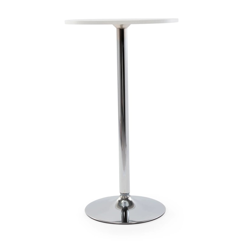 Tavolo alto Boom 60 cm - Tavolo moderno con base cromata per cucina o bar