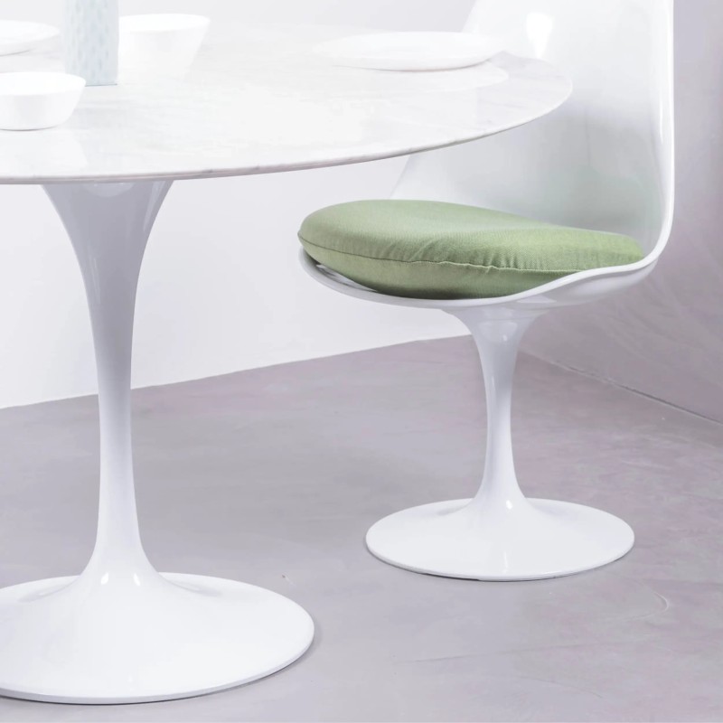 Inspiración Mesa Comedor Tulip en Mármol Carrara 120cm - Mueble Design