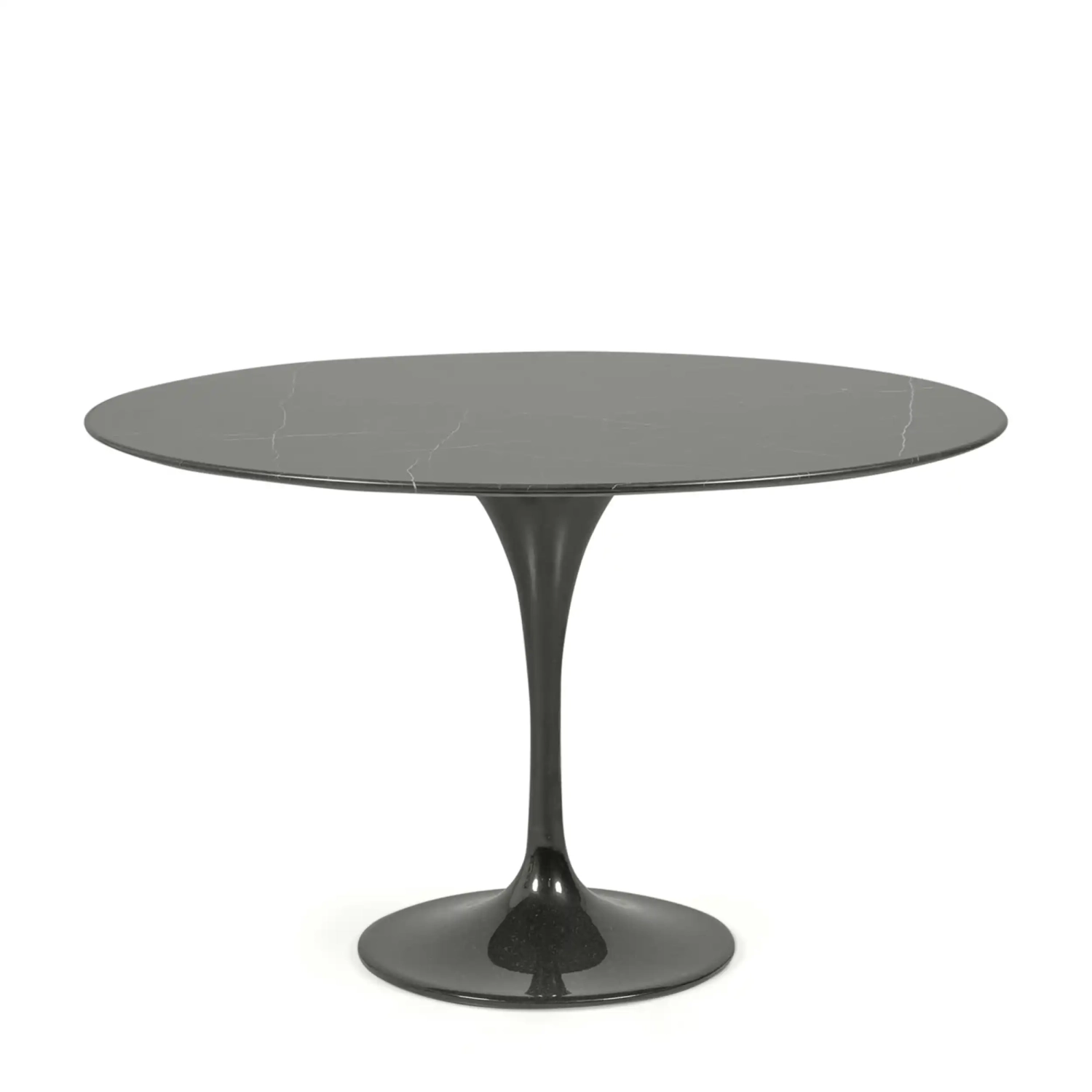 Inspiration eettafel Tulip in zwart marquina marmer
