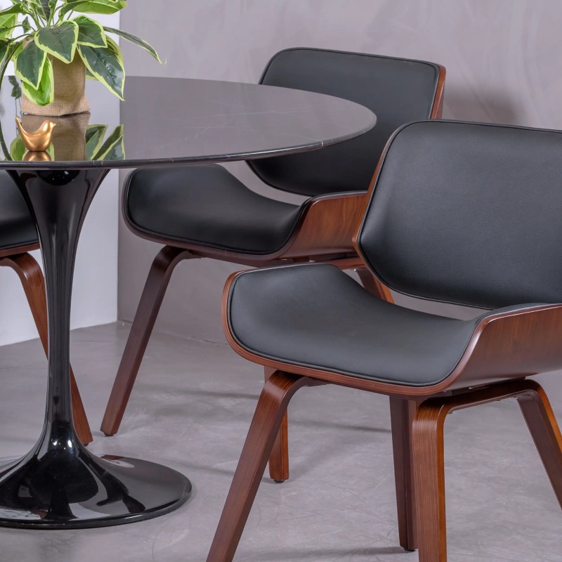 Inspiration Tulip Esstisch aus Marquina Marmor - Mobelarium