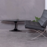 Mesa de centro tulipa em mármore Marquina - Mesa de mármore - Móveis Design