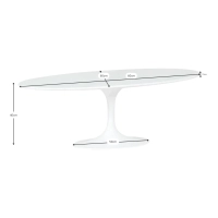 Tulpan soffbord i Marquina marmor - Marmorbord - Designmöbler