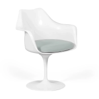 Replica della sedia Tulip con braccioli e cuscino