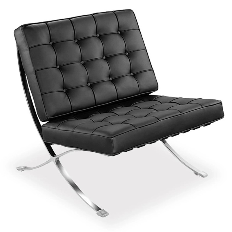 Barcelona Chair with Footrest in synthetic leather - Mueble Design
