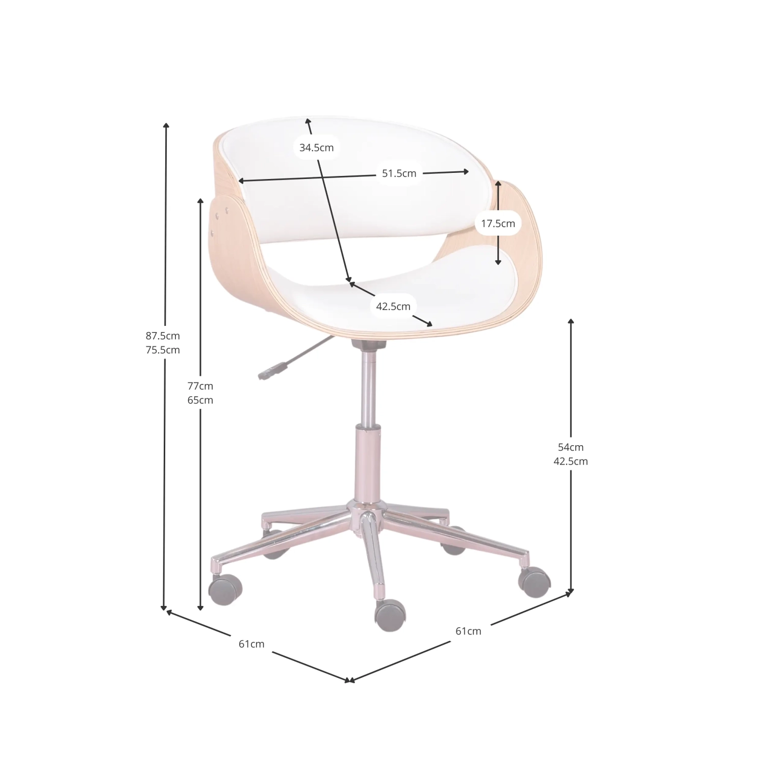 Burrow Office Chair - Dřevěné kancelářské židle - Mobelarium