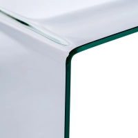 Ice Console Console Table : 12 mm transparent tempered glass